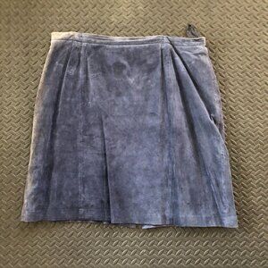 TERRY LEWIS SUEDE LEATHER MINI SKIRT PLUS SIZE 22